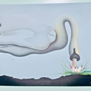 Jean-Paul DONADINI Le cygne et le nénuphar Lithographie originale Signée
