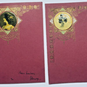 jolies modèles 2 cartes postales ART NOUVEAU