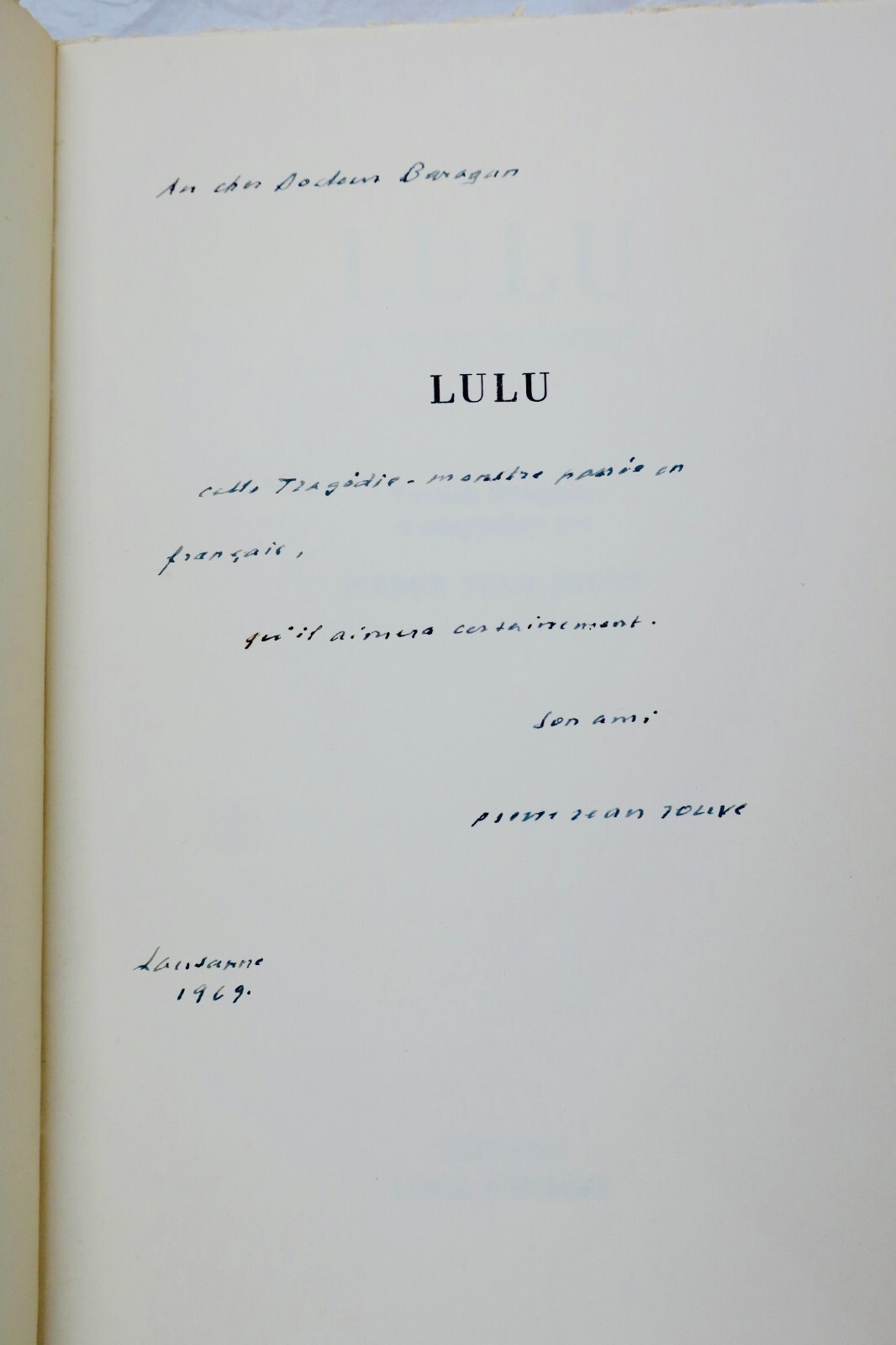 Lulu: Wedekind adaptation with author inscription - Image 3