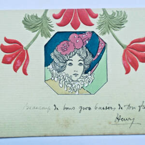 Jungenstil ART NOUVEAU gaufré BRW 415