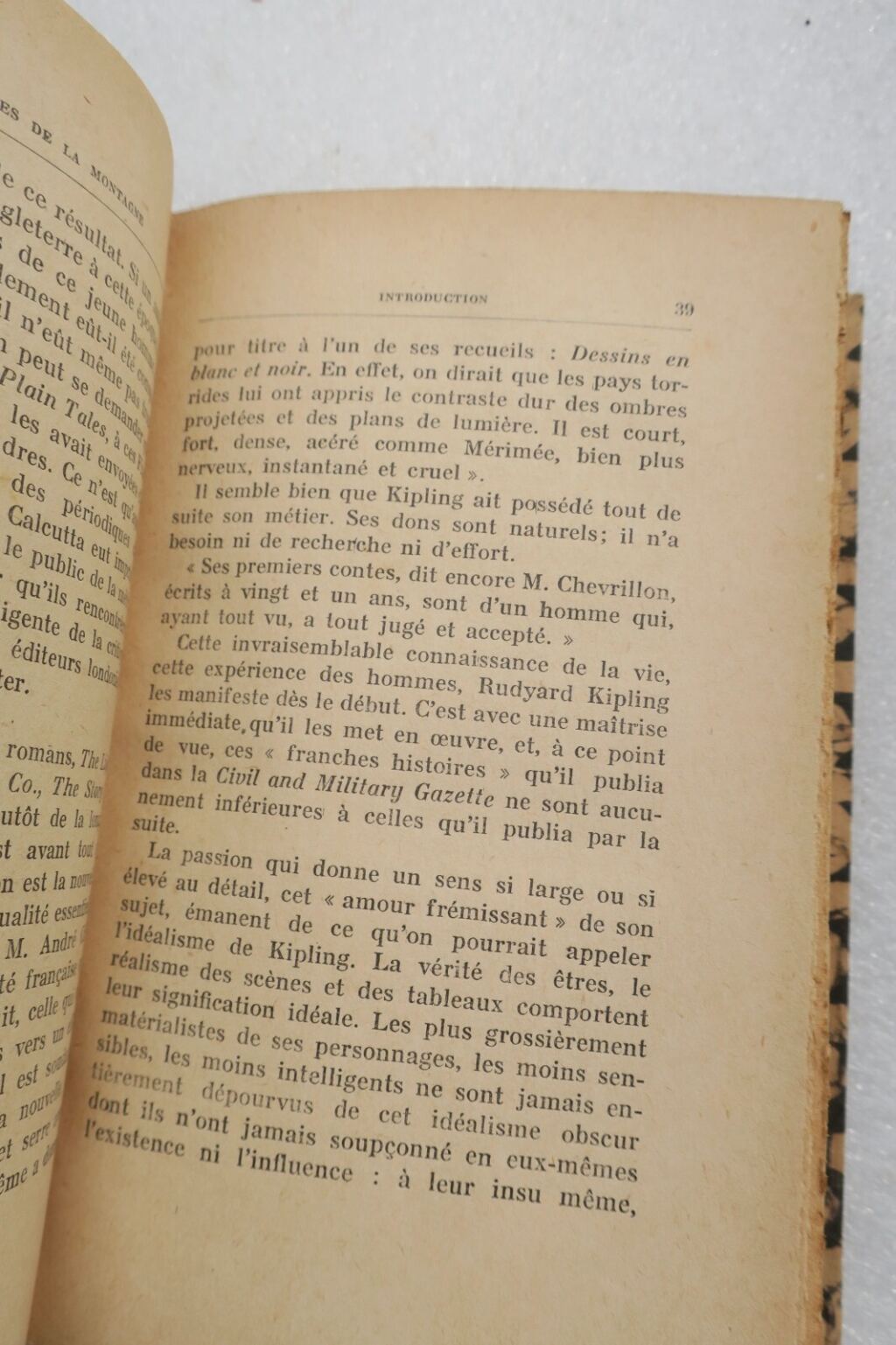 KIPLING (Rudyard) Simples Contes de la Montagne 1929