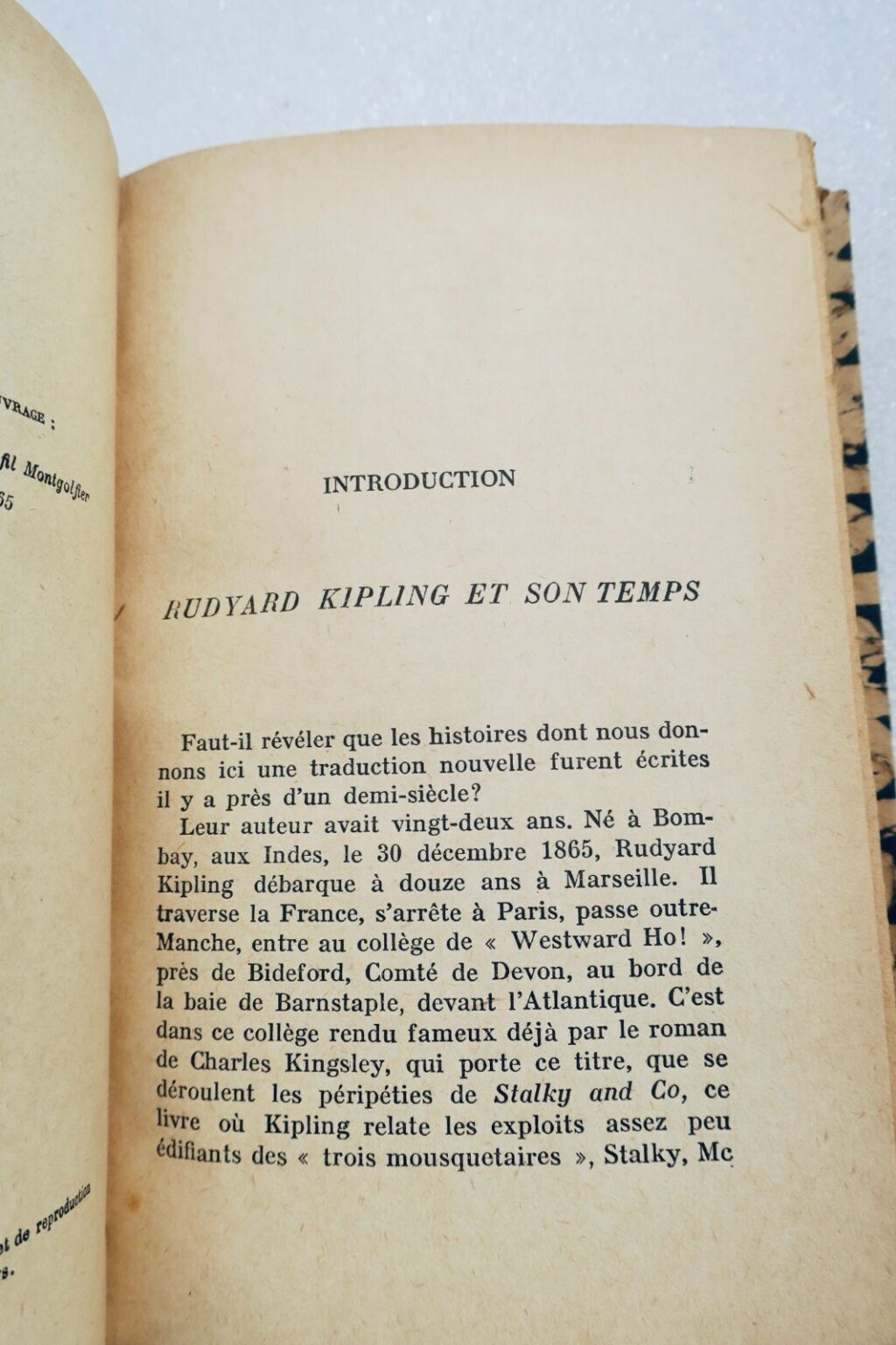 KIPLING (Rudyard) Simples Contes de la Montagne 1929
