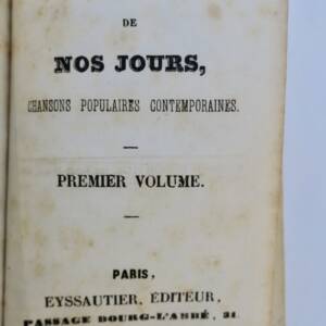 La chanson de nos jours 1844