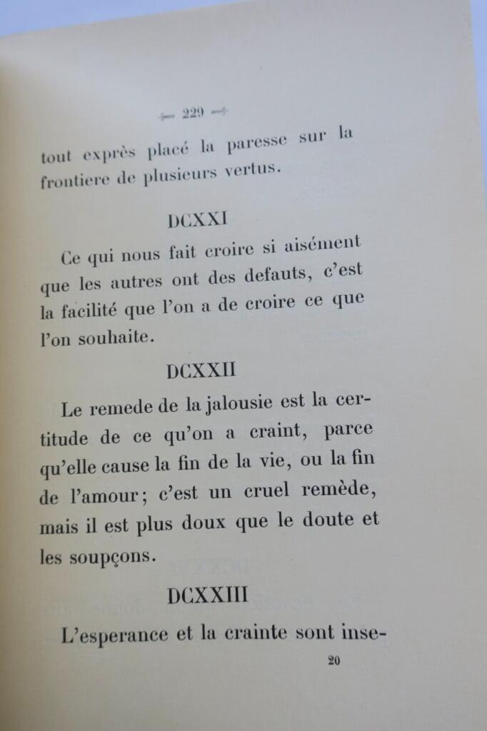 LA ROCHEFOUCAULD Reflexions ou sentences et maximes morales