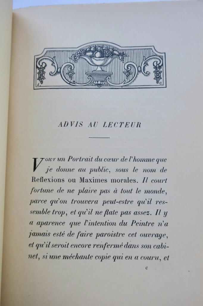 LA ROCHEFOUCAULD Reflexions ou sentences et maximes morales