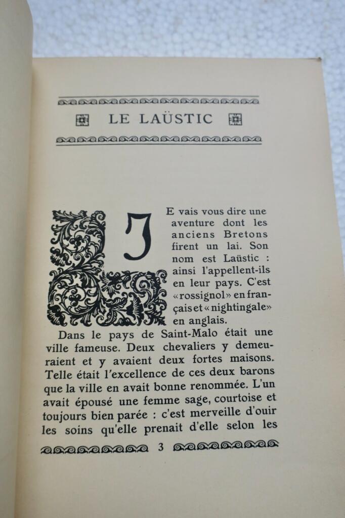 Lais der Marie de France in Kunstausgabe