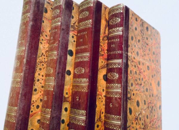 LAMARTINE’s collected works in early 19th-century bindings