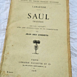 LAMARTINE (Alphonse de) Saül. Tragédie 1918