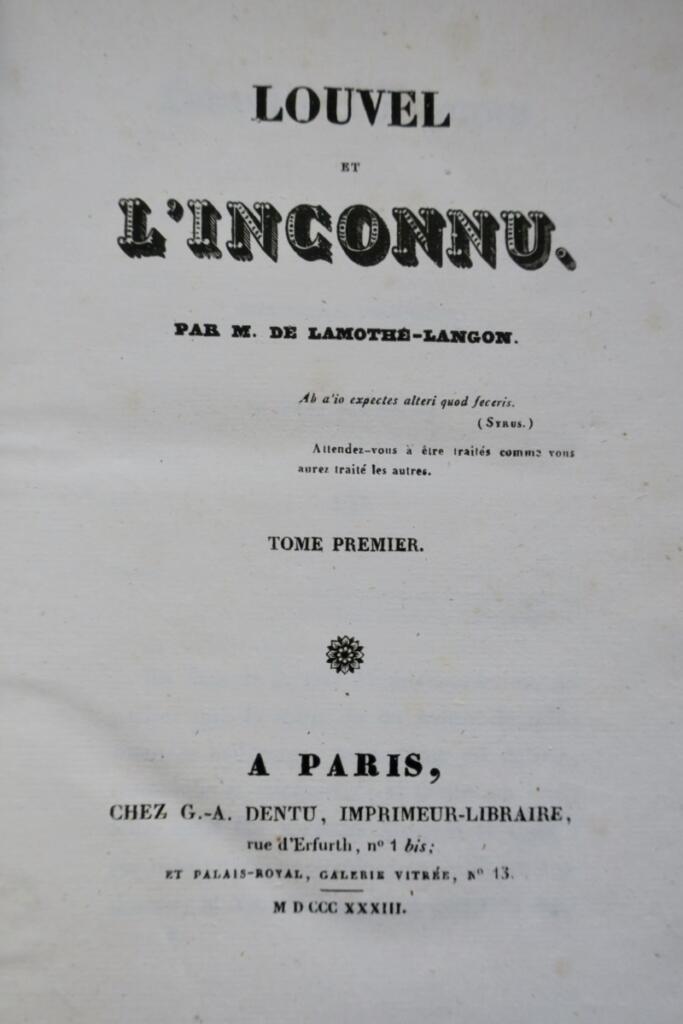 Lamothe-Langon Louvel et l’inconnu