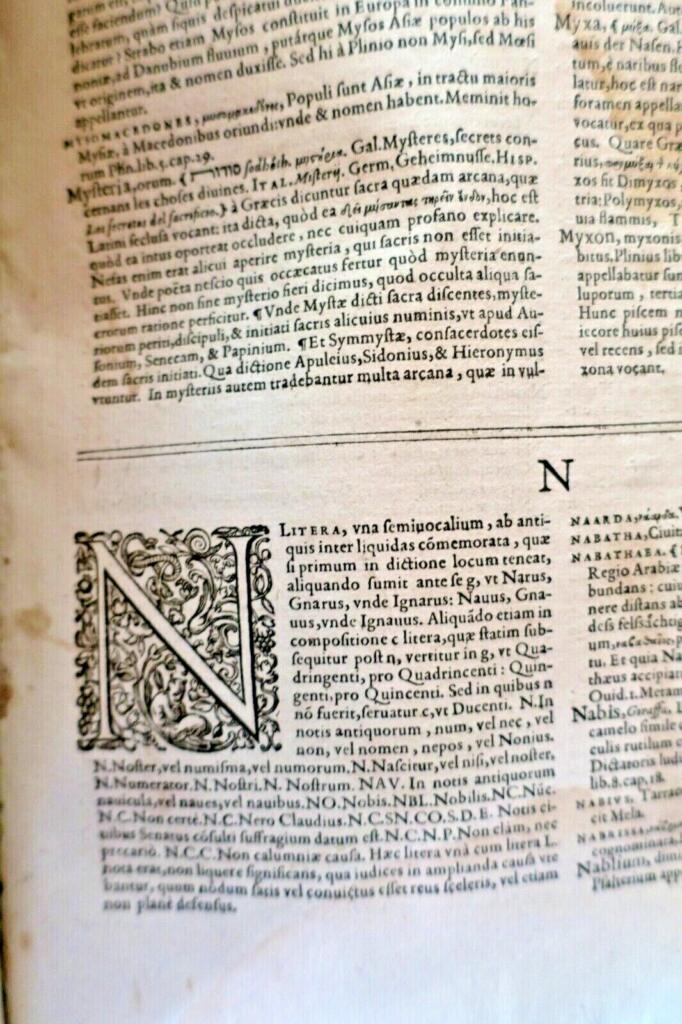 Latin dictionnaire Ambrosii Calepini dictionarium XVII ème