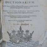 Latin dictionnaire Ambrosii Calepini dictionarium XVII ème