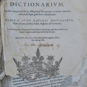 Latin dictionnaire Ambrosii Calepini dictionarium XVII ème