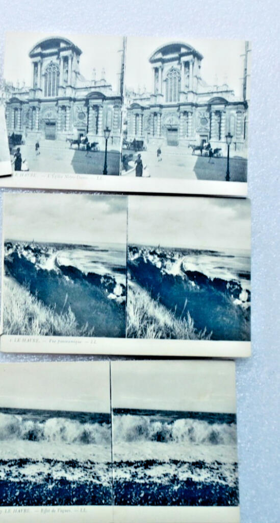 LE HAVRE 76 4 cartes postales stéréo LL