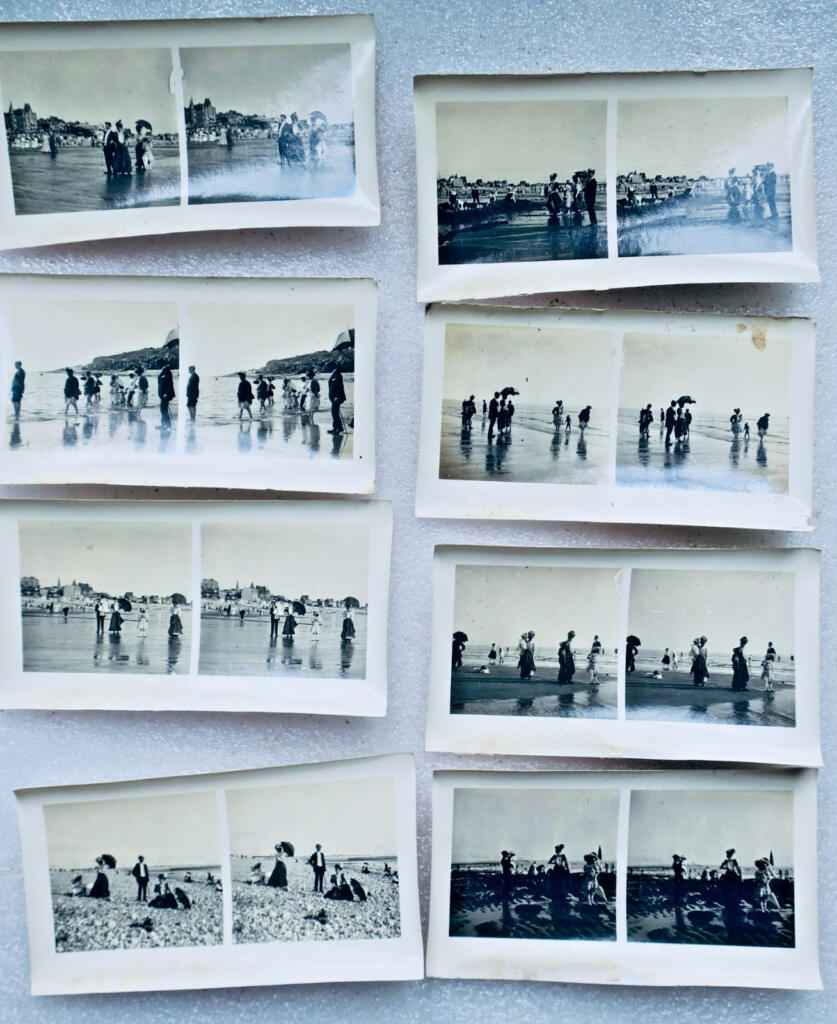 勒阿弗尔资产阶级海滩1907年8月立体照片8张套