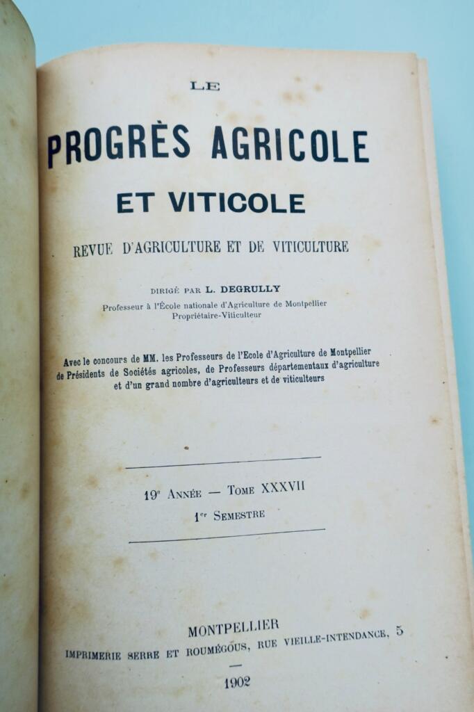 Le Progrès Agricole et Viticole 1902 – 1er semestre