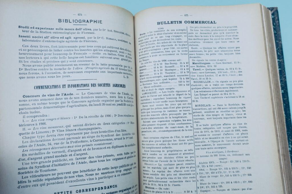 Agricultural and Wine Production Review 1907