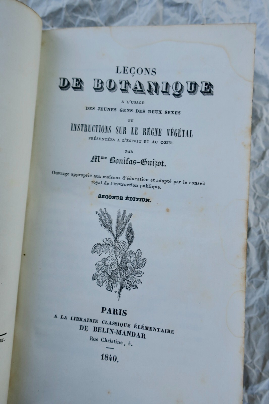 Botany Lessons for Young Readers 1840 - Image 3