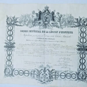 LÉGION D'HONNEUR ordre impérial parchemin 1862 chevalier Comte de Saint-Réal