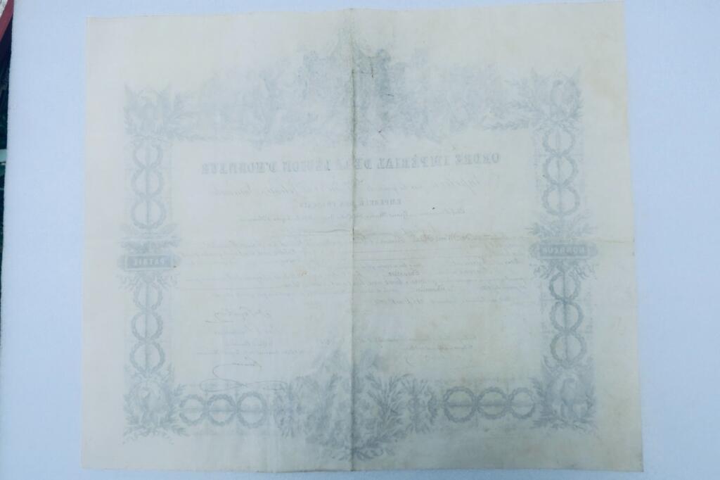 LÉGION D&rsquo;HONNEUR ordre impérial parchemin 1862 chevalier Comte de Saint-Réal