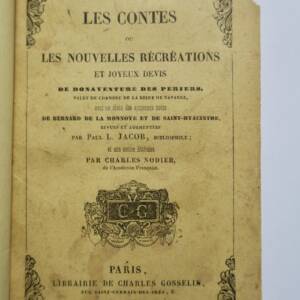 Les contes ou les nouvelles récréations et joyeux devis de Bonaventure des P..