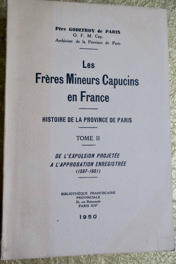 History of Capuchin Brothers in Paris