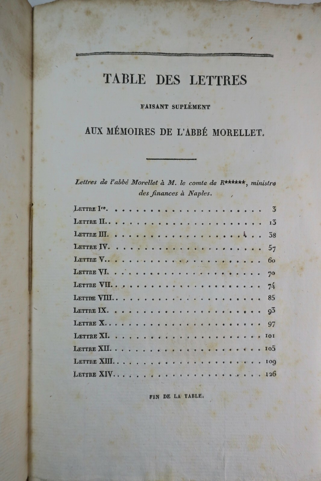 LETTRES INEDITES DE L'ABBE MORELLET histoire politique et littéraire 1806-1807 – Image 5