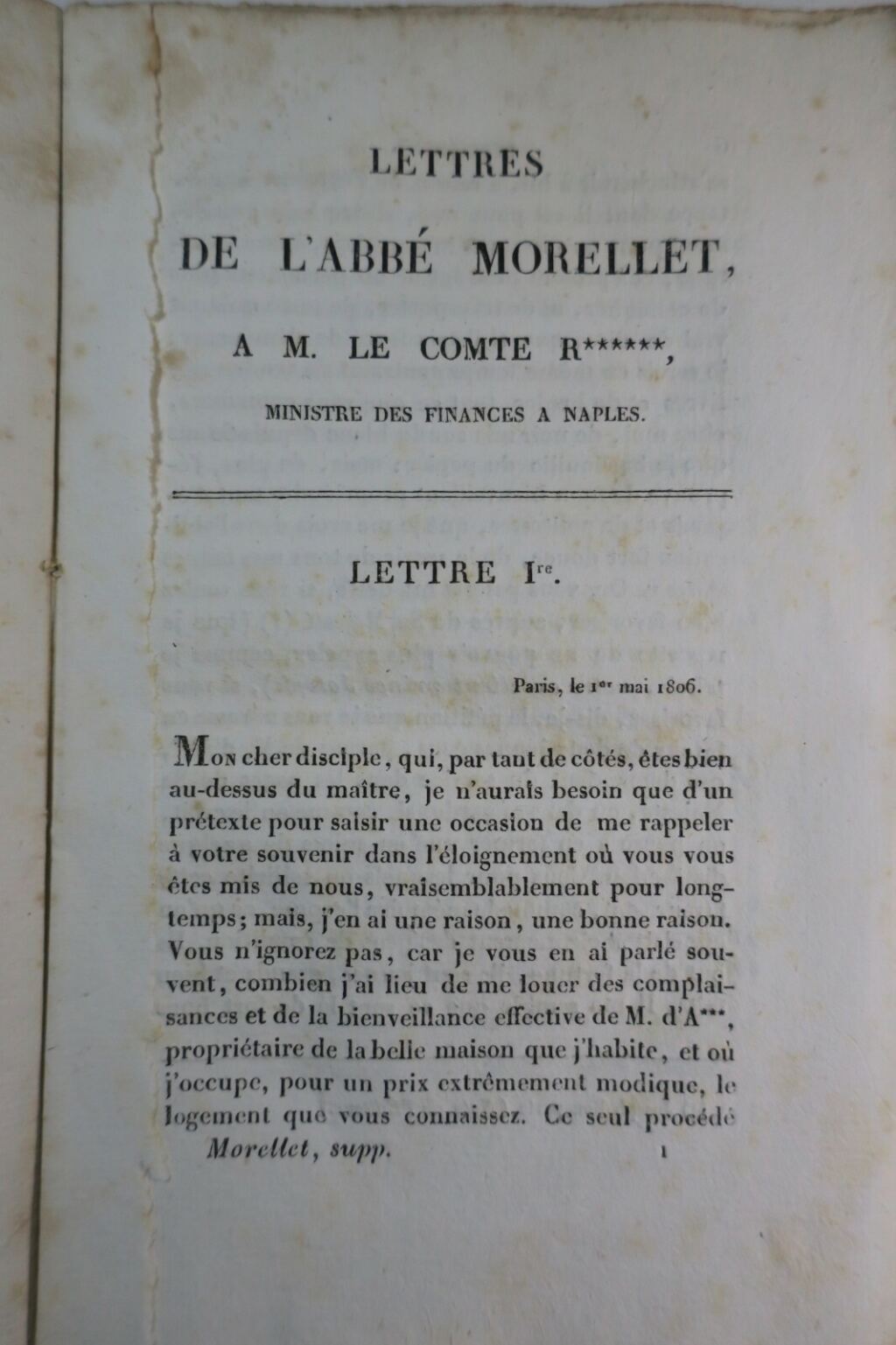 Unveröffentlichte Briefe zur französischen Politik und Literatur 1806-1807