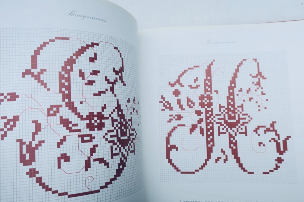 Cross-stitch alphabet patterns from old Parisian motifs