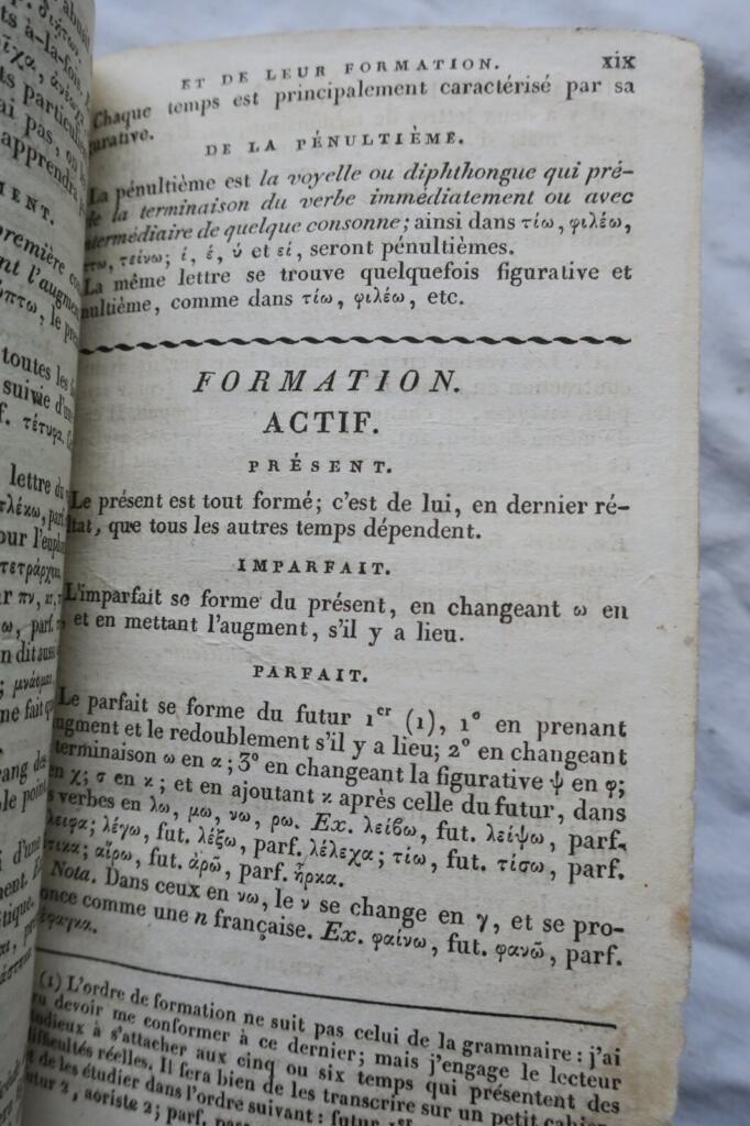 Lexique Grec-Français contenant tous les mots des divers opuscules..1822