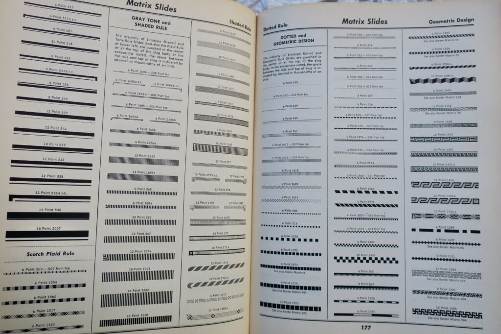Linotype typeface specimens catalog