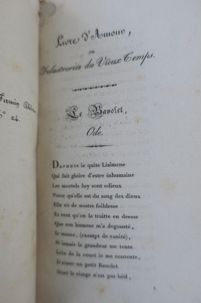 Livre d’amour ou Folastreries du vieux temps