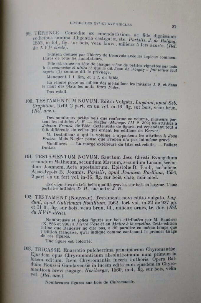 Rare Books Auction Catalog from Besombes Estate