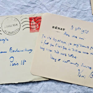 LOUIS BARTHOU 4 billets autographes manuscrits