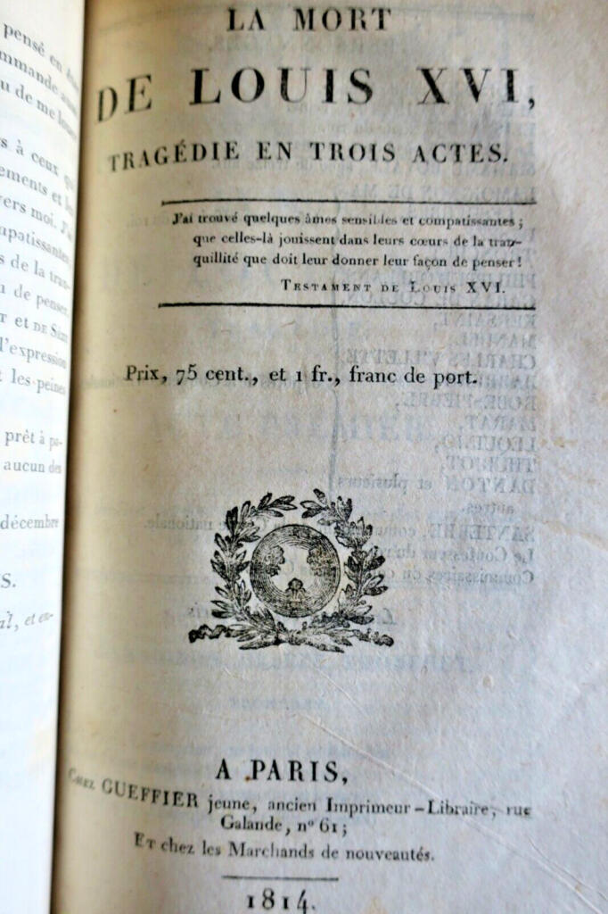 Louis XVI’s reign and martyrdom in four rare works