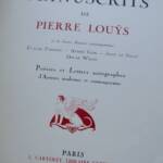 Seltene Autographen-Sammlung von Pierre Louÿs & Zeitgenossen 1926