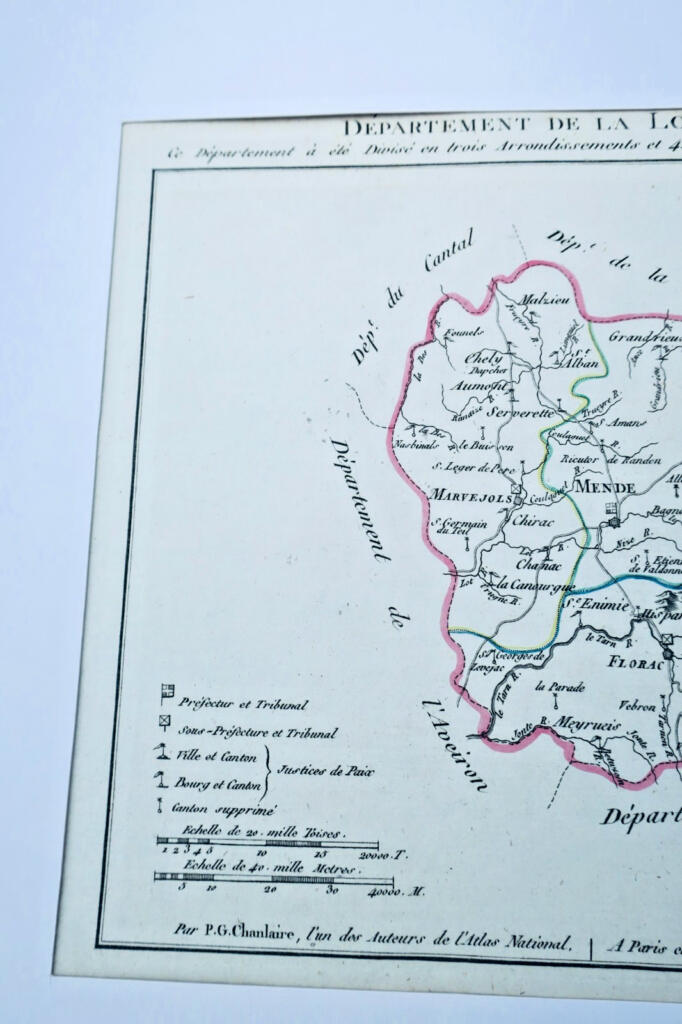 Original 18th Century Map of Lozère