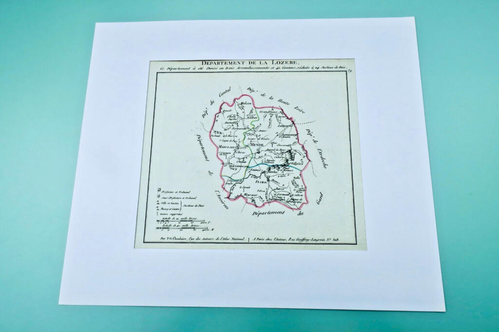 Original 18th Century Map of Lozère