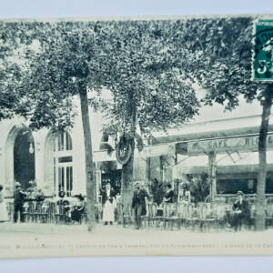 Luchon la gare et le café Riche