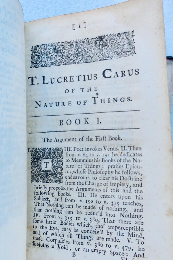 Übersetzung von Lucretius' philosophischem Werk