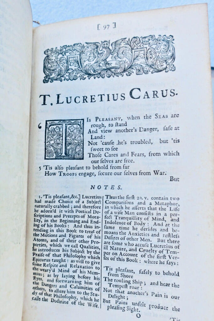 Übersetzung von Lucretius' philosophischem Werk