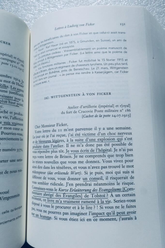 Ludwig Wittgenstein. CORRESPONDANCE PHILOSOPHIQUE –
