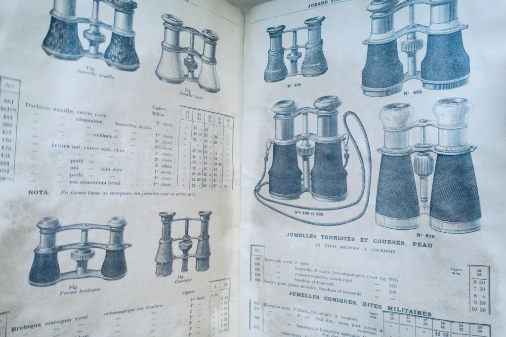 JOBARD optical instruments catalog from 1895