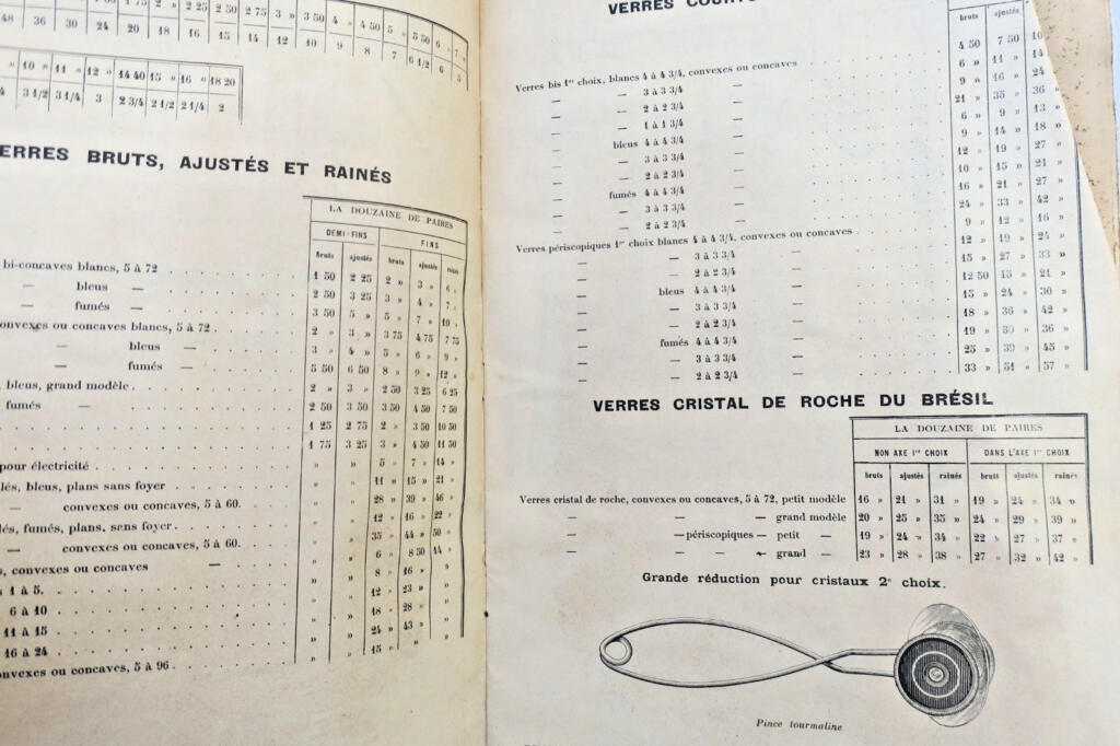 JOBARD optical instruments catalog from 1895