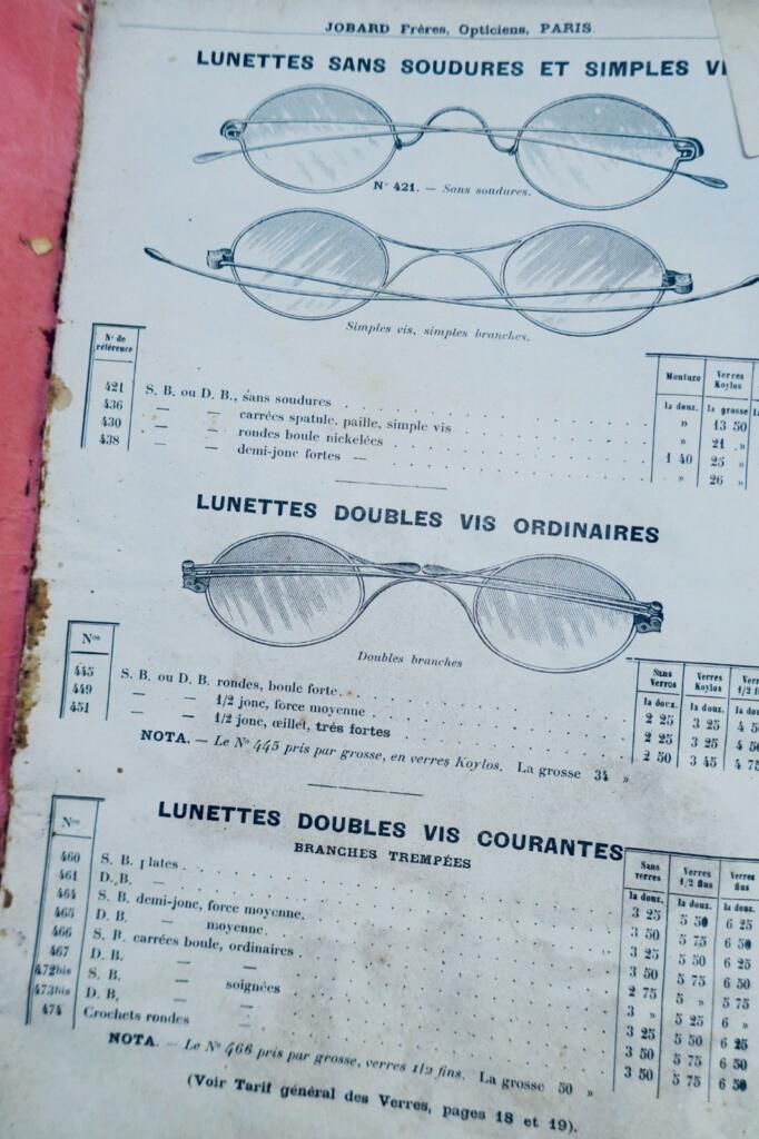 JOBARD optical instruments catalog from 1895