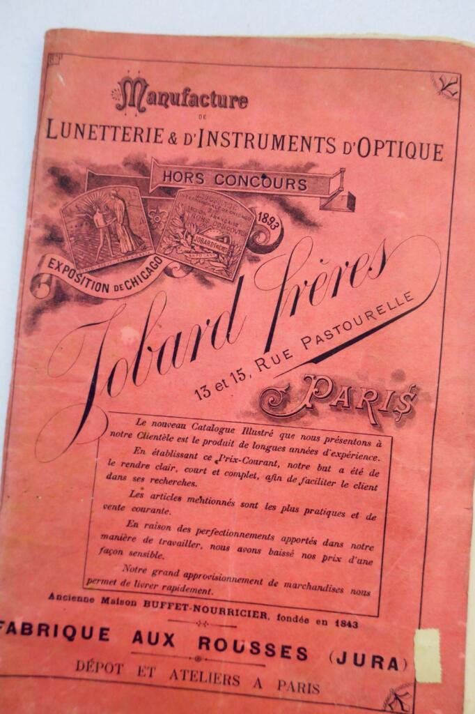 JOBARD optical instruments catalog from 1895