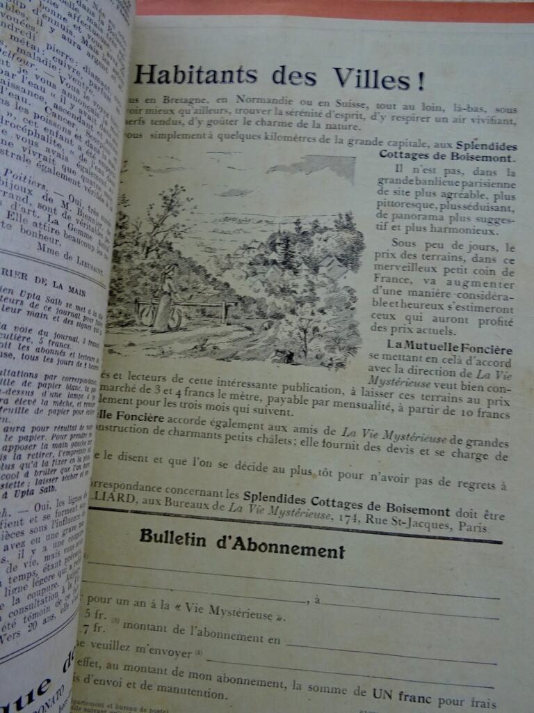 Mysteries of Life: Occult Sciences Journal 1913