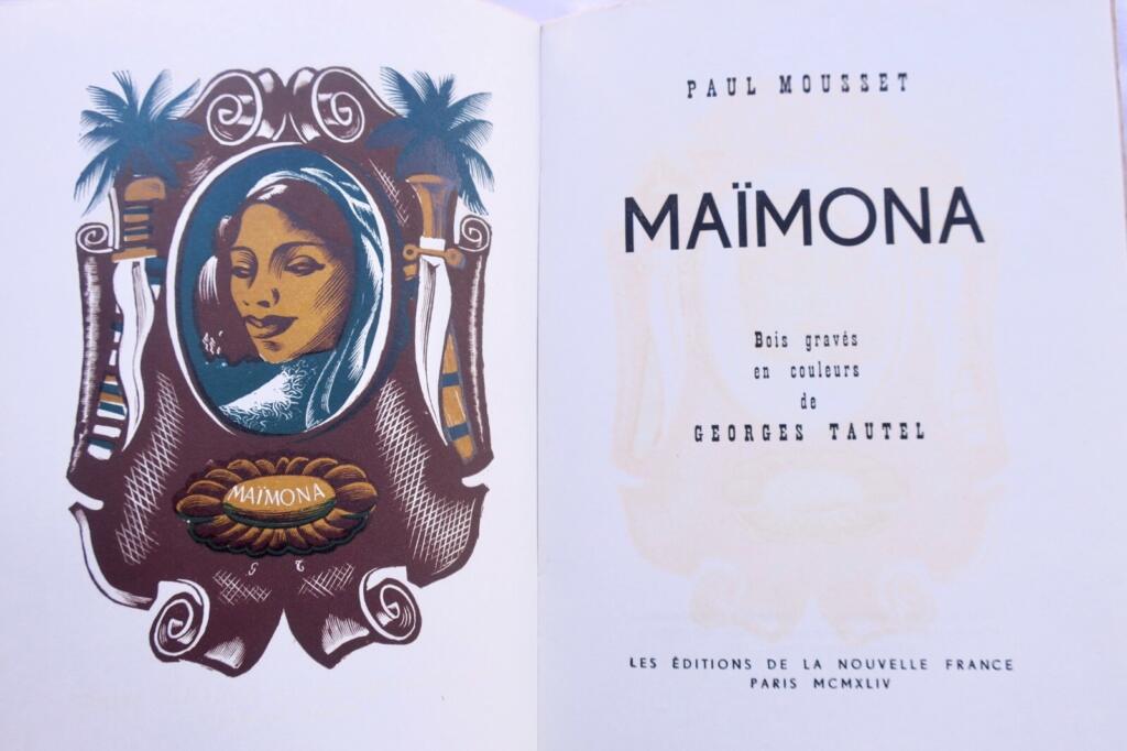 Maïmona. Bois gravés en couleurs de Georges Tautel, nté sur pur fil