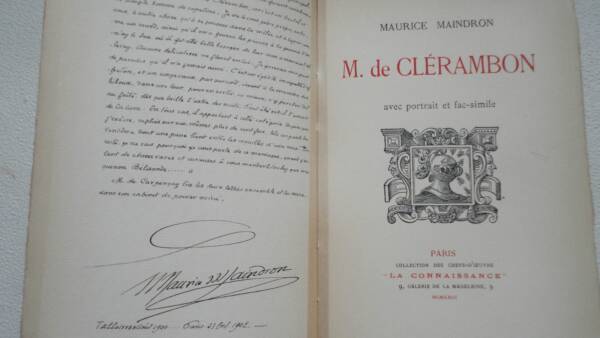 MAINDRON M. de Clérambon. Avec portrait et fac-simile ex- nté