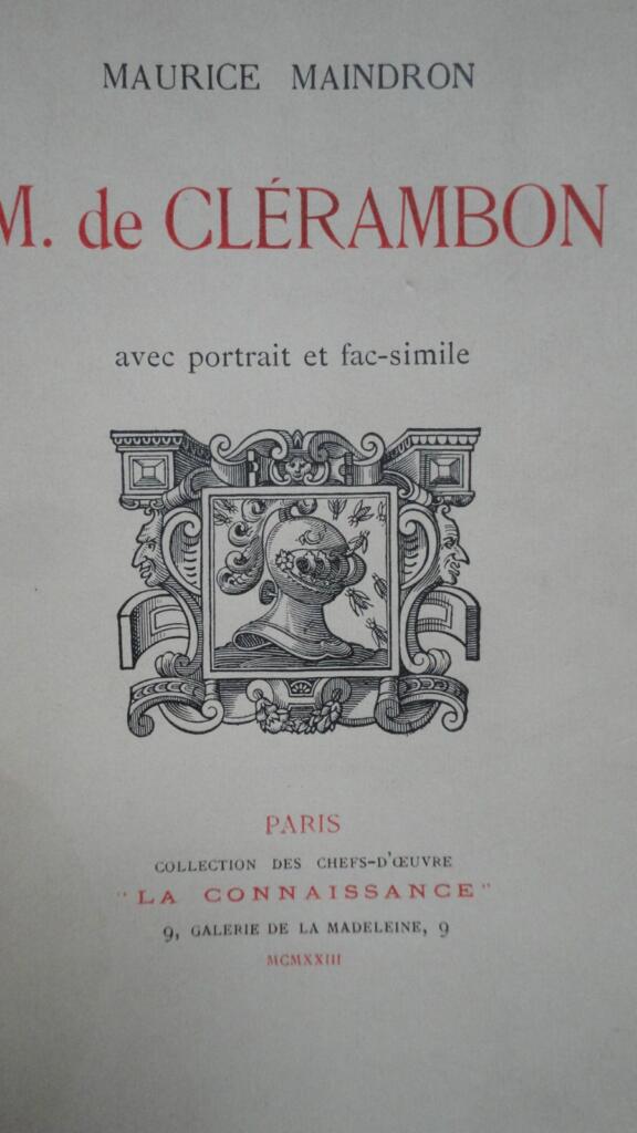 Historischer Roman mit Faksimile von Maindron