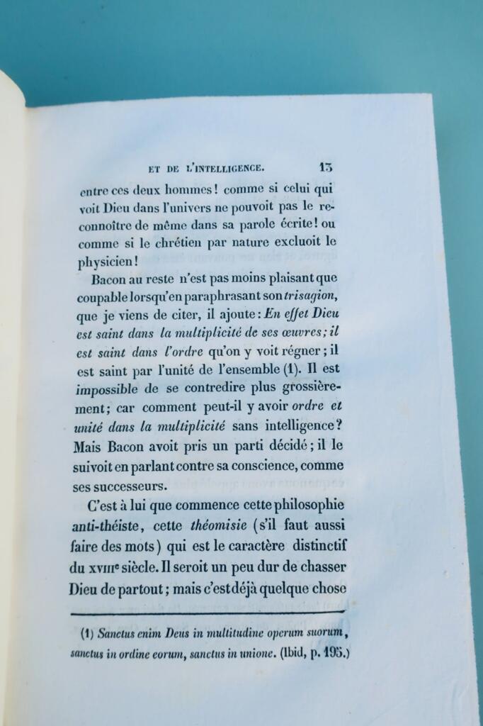 Kritik von Bacons Philosophie durch Joseph de Maistre
